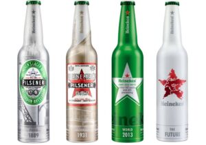 garrafa de alumínio da heineken